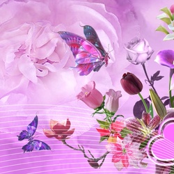 Пазл: В нежных розовых тонах