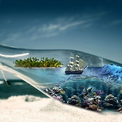 Пазл: Мир в бутылке