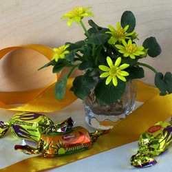 Пазл: Конфетно-цветочный натюрморт