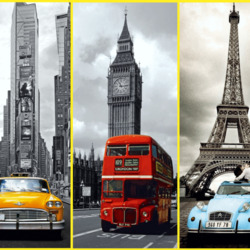 Пазл: Нью-Йорк-Лондон-Париж