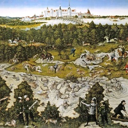 Пазл: Охота в честь Фердинанда I близ замка Торгау
