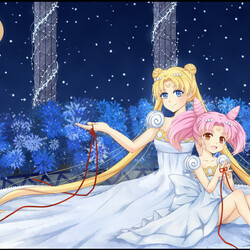 Пазл: Принцесса Серенити и Чиби-Чиби