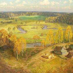 Пазл: За рекой Бобр кричат журавли