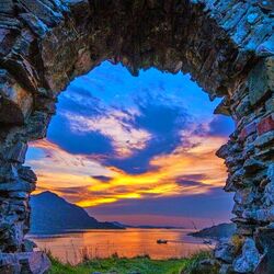 Пазл: Закат над озером