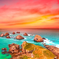 Пазл: Закат и море