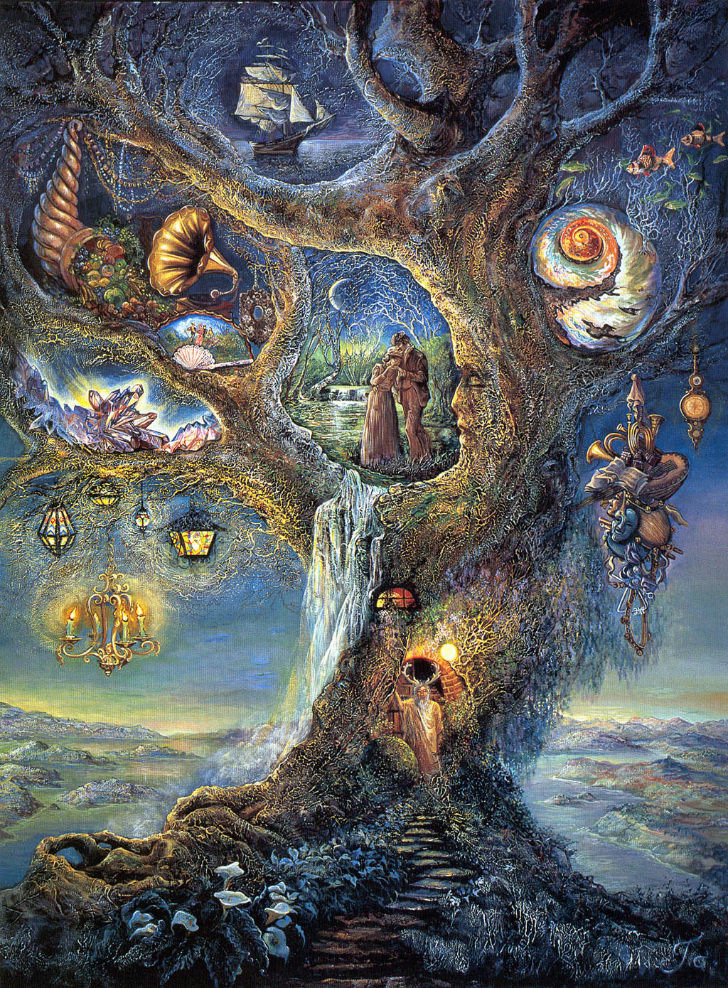 Рождать миры. Картины Жозефины Уолл дерево жизни.