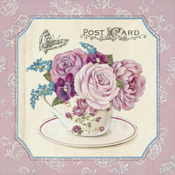 Пазл: Розовая открытка