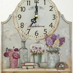 Пазл: Часы с цветами