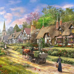 Пазл: Деревенское утро