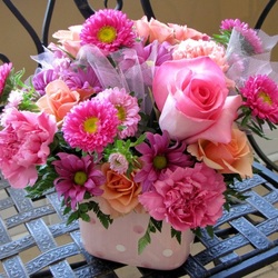 Пазл: Розовый букет