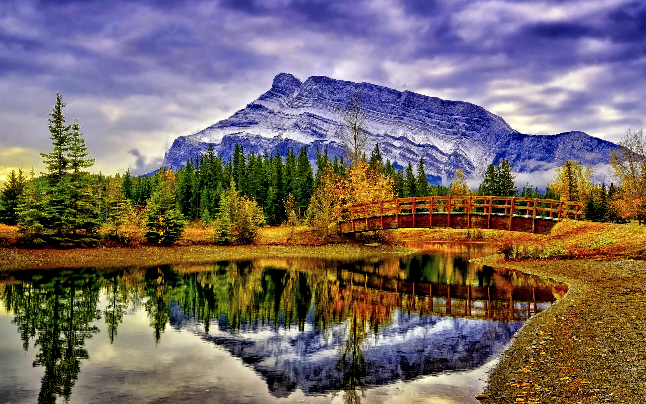 Красивая природа. Национальный парк Банфф. Национальный парк Альберта Канада. Национальный парк Банф осенью Канада. Национальном парке Банф в Канаде. Мост.