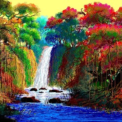 Пазл: Водопад    