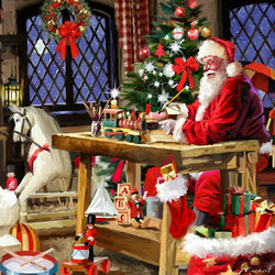 Пазл: Мастерская Санты Клауса
