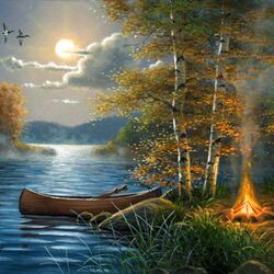 Пазл: Лодка у берега