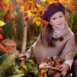 Пазл: Девочка и осень