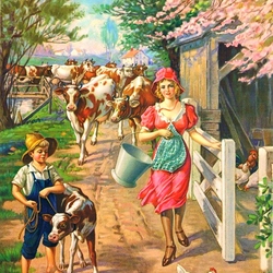 Пазл: Юная молочница