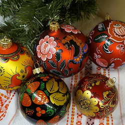 Пазл: Новогодние шары