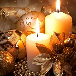 Пазл: Новогодние свечи