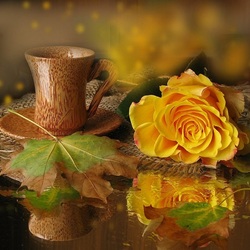 Пазл: Кофе с осенью