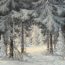 Пазл: Зимний лес