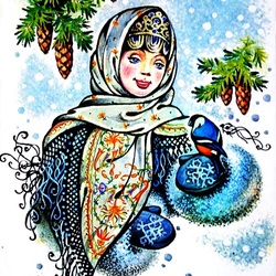 Пазл: Новогодняя открытка