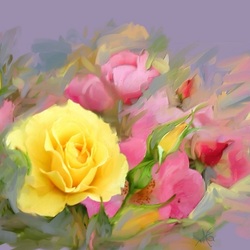 Пазл: Желтая роза