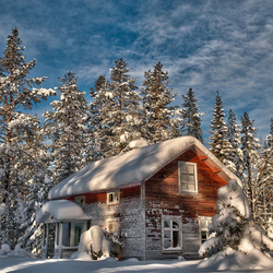 Пазл: Зимняя избушка