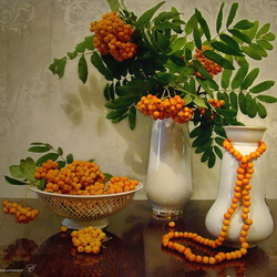 Пазл: Рябиновые бусы