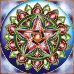 Пазл: Витражная пентаграмма