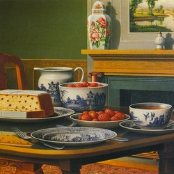 Пазл: Сладкий стол с клубникой