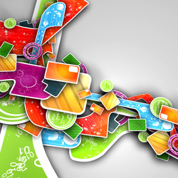 Пазл: Цветные кусочки