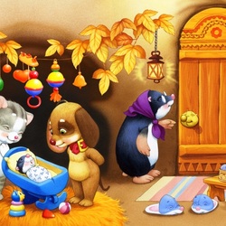 Пазл: Няньки для кротенка