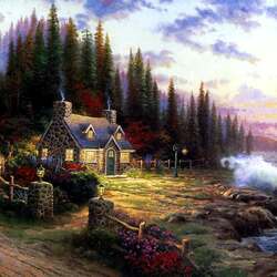 Пазл: Дорога мимо дома