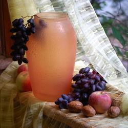 Пазл: Натюрморт с вазой и фруктами