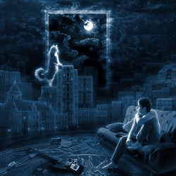 Пазл: Вечер лёг на землю синей тенью...