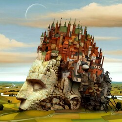 Пазл: Замок на голове