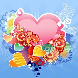 Пазл: Разноцветная валентинка