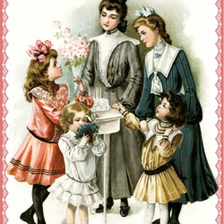 Пазл: Викторианская мода (дети)