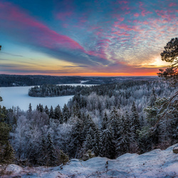Пазл: Зимний рассвет  