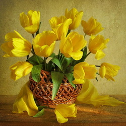 Пазл: Желтые тюльпаны