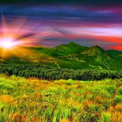 Пазл: Закат в горах 