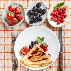 Пазл: Блины с ягодами