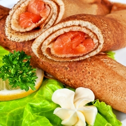 Пазл: Блины с рыбой