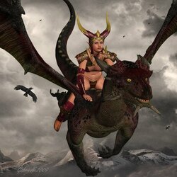 Пазл: Драконья всадница Кадиша