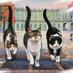 Пазл: Коты города Петербурга