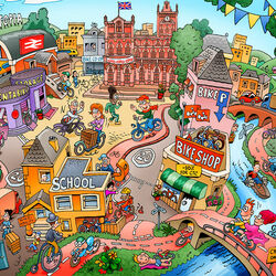 Пазл: Страна велосипедистов