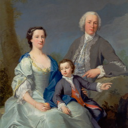 Пазл: Сэр Роберт и леди Смит  с сыном