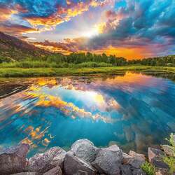 Пазл: Горное озеро  