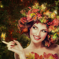 Пазл: Осенняя бабочка