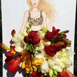 Пазл: Платье из фрезии